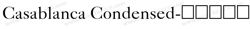 Casablanca Condensed字体转换